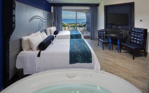 HEAVEN AT RIVIERA MAYA TWO BEDROOM ROCK SUITE OCEAN FRONT WITH PERSONAL ASSISTANT TWIN BED